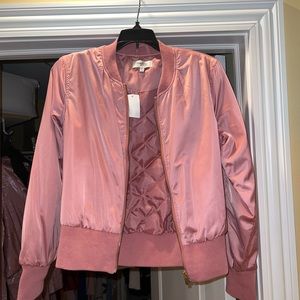 CHARLOTTE RUSSE PINK BOMER JACKET SMALL